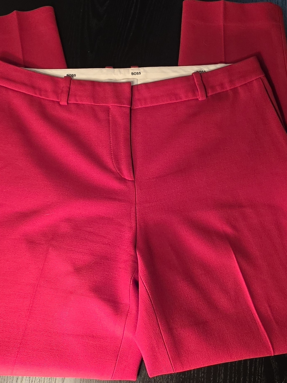 BOSS Women's Red Tailored Pants